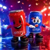 A red cola can-shaped toy figure Specification image
